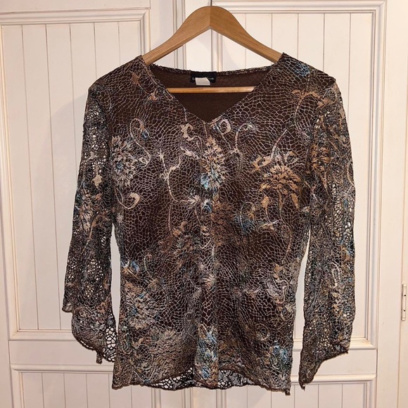 Y2K STYLE LACE SHIRT - Picture 1 of 2